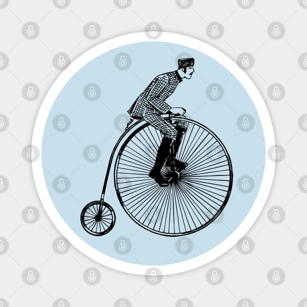 Vintage Penny Farthing Cyclist Magnet by TwistedCharm